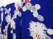 Photo2: 4421T05z660 Vintage Japanese Kimono Jinken KOMON Dark lavender blue (2)