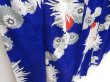 Photo3: 4421T05z660 Vintage Japanese Kimono Jinken KOMON Dark lavender blue (3)