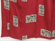 Photo4: 4421T06z600 Vintage Japanese Kimono Silk KOMON  Dark red (4)