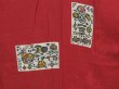 Photo5: 4421T06z600 Vintage Japanese Kimono Silk KOMON  Dark red (5)