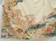 Photo5: 4421T09z880 Vintage Japanese Kimono Silk TSUKESAGE Chrysanthemum Sand beige (5)