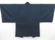 Photo4: 4423T01z660 Vintage Japanese Kimono Silk Men's HAORI Dragon Dark navy (4)