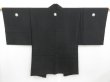 Photo4: 4423T12z600 Vintage Japanese Kimono Silk Men's HAORI  Black (4)