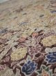 Photo4: 4A01z60  Japanese Kimono Crepe Silk  FABRIC Flowers Light brown 40.2x14.2 (4)