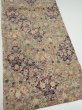 Photo2: 4A02z60  Japanese Kimono Crepe Silk  FABRIC Flowers Light brown 39.4x14.2 (2)