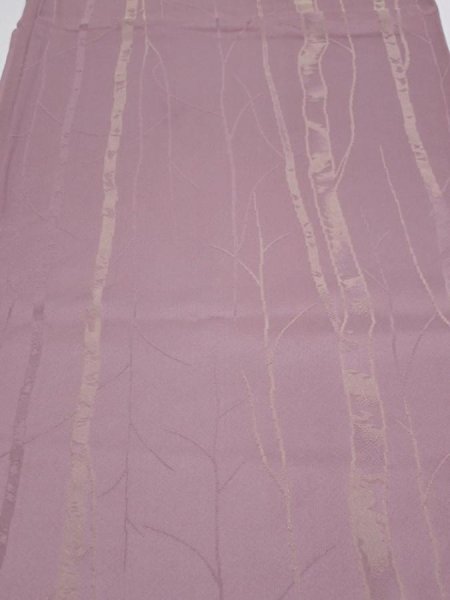 Photo1: 4A01z70  Japanese Kimono Silk  FABRIC Grove Light purple 44.9x14.0 (1)