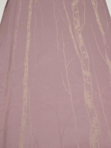 Photo1: 4A05z90  Japanese Kimono Silk  FABRIC Grove Light purple 63.0x14.0 (1)