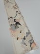 Photo2: 4A08z50  Japanese Kimono Silk  FABRIC Plum tree Off-white 59.1x7.5 (2)