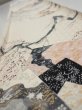 Photo4: 4A08z50  Japanese Kimono Silk  FABRIC Plum tree Off-white 59.1x7.5 (4)