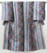 Photo1: 4427T01z530 Vintage Japanese Kimono Silk  MEISEN KOMON Lavender blue (1)