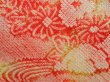 Photo4: 4427T06z530 Vintage Japanese Kimono Silk SHIBORI HAORI Flowers Orangered (4)