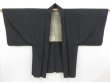 Photo3: 4427T07z550 Vintage Japanese Kimono Silk Men's HAORI Gourd Black (3)