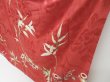 Photo4: 4427T12z840 Antique Japanese Kimono Silk TSUKESAGE Bamboo grass Red-Brown (4)