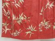 Photo6: 4427T12z840 Antique Japanese Kimono Silk TSUKESAGE Bamboo grass Red-Brown (6)