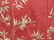 Photo8: 4427T12z840 Antique Japanese Kimono Silk TSUKESAGE Bamboo grass Red-Brown (8)