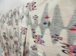 Photo2: 4427T13z660 Vintage Japanese Kimono Silk MEISEN KOMON Off-white (2)