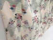 Photo3: 4427T13z660 Vintage Japanese Kimono Silk MEISEN KOMON Off-white (3)