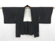 Photo7: 4428T06z490 Vintage Japanese Kimono Silk HAORI Maple Black (7)