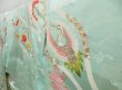 Photo2: 4428T07z1050 Vintage Japanese Kimono Silk FURISODE Crane Mint green (2)