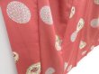 Photo3: 4428T09z640 Vintage Japanese Kimono Silk KOMON Flower Red-Brown (3)