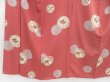 Photo4: 4428T09z640 Vintage Japanese Kimono Silk KOMON Flower Red-Brown (4)