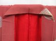 Photo7: 4428T09z640 Vintage Japanese Kimono Silk KOMON Flower Red-Brown (7)