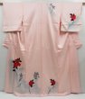 Photo1: 4428T12z810  Japanese Kimono Silk TSUKESAGE Rose Pink (1)