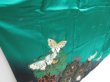 Photo3: 4428T13z1240  Japanese Kimono Silk FURISODE Butterfly Green (3)