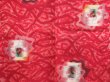 Photo3: 4429T05z420 Vintage Japanese Kimono Silk MEISEN HAORI Kasuri Dark red (3)