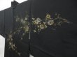 Photo2: 4429T06z550 Vintage Japanese Kimono Silk HAORI Chrysanthemum Black (2)