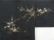 Photo3: 4429T06z550 Vintage Japanese Kimono Silk HAORI Chrysanthemum Black (3)