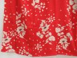 Photo4: 4429T07z660 Antique Japanese Kimono Silk Girl's KOMON Flower Red (4)