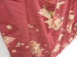 Photo3: 4429T08z610 Antique Japanese Kimono Silk KOMON Plum blossom Dull red (3)