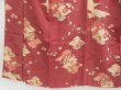 Photo4: 4429T08z610 Antique Japanese Kimono Silk KOMON Plum blossom Dull red (4)