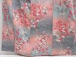 Photo4: 4429T09z870  Japanese Kimono Silk KOMON Flowers Pink (4)