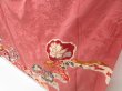 Photo4: 4429T10z750 Antique Japanese Kimono Silk TSUKESAGE Plum blossom Coral pink (4)