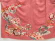 Photo5: 4429T10z750 Antique Japanese Kimono Silk TSUKESAGE Plum blossom Coral pink (5)