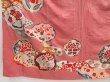 Photo6: 4429T10z750 Antique Japanese Kimono Silk TSUKESAGE Plum blossom Coral pink (6)