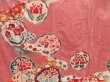 Photo8: 4429T10z750 Antique Japanese Kimono Silk TSUKESAGE Plum blossom Coral pink (8)