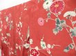 Photo2: 4429T11z810 Antique Japanese Kimono Silk KOMON Plum blossom Dull red (2)