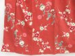 Photo4: 4429T11z810 Antique Japanese Kimono Silk KOMON Plum blossom Dull red (4)