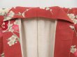 Photo7: 4429T11z810 Antique Japanese Kimono Silk KOMON Plum blossom Dull red (7)