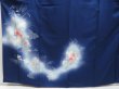 Photo5: 4429T12z940  Japanese Kimono Silk TSUKESAGE Flowers Navy (5)