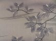 Photo4: 4502T02z350 Vintage Japanese Kimono Silk HAORI Pine Light brown-gray (4)