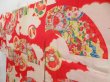 Photo2: 4502T05z450 Antique Japanese Kimono Silk JUBAN Jigami Red (2)