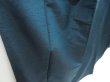 Photo3: 4502T09z830  Japanese Kimono Silk TSUMUGI Plain Dark cyan (3)