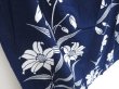 Photo3: 4502T10z430  Japanese Kimono Cotton YUKATA Lily Navy (3)