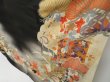 Photo4: 4502T11z1480 Antique Japanese Kimono Silk FURISODE Shell box Black (4)