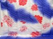 Photo5: 4502T12z1490  Japanese Kimono Silk FURISODE Peony Dark lavender blue (5)