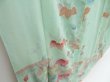 Photo3: 4502T13z780 Vintage Japanese Kimono Silk TSUKESAGE Paulownia Opal Green (3)